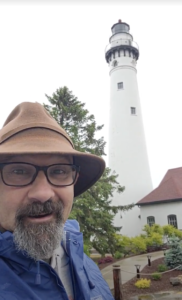 Wind Point Lighthouse on Lake Michigan